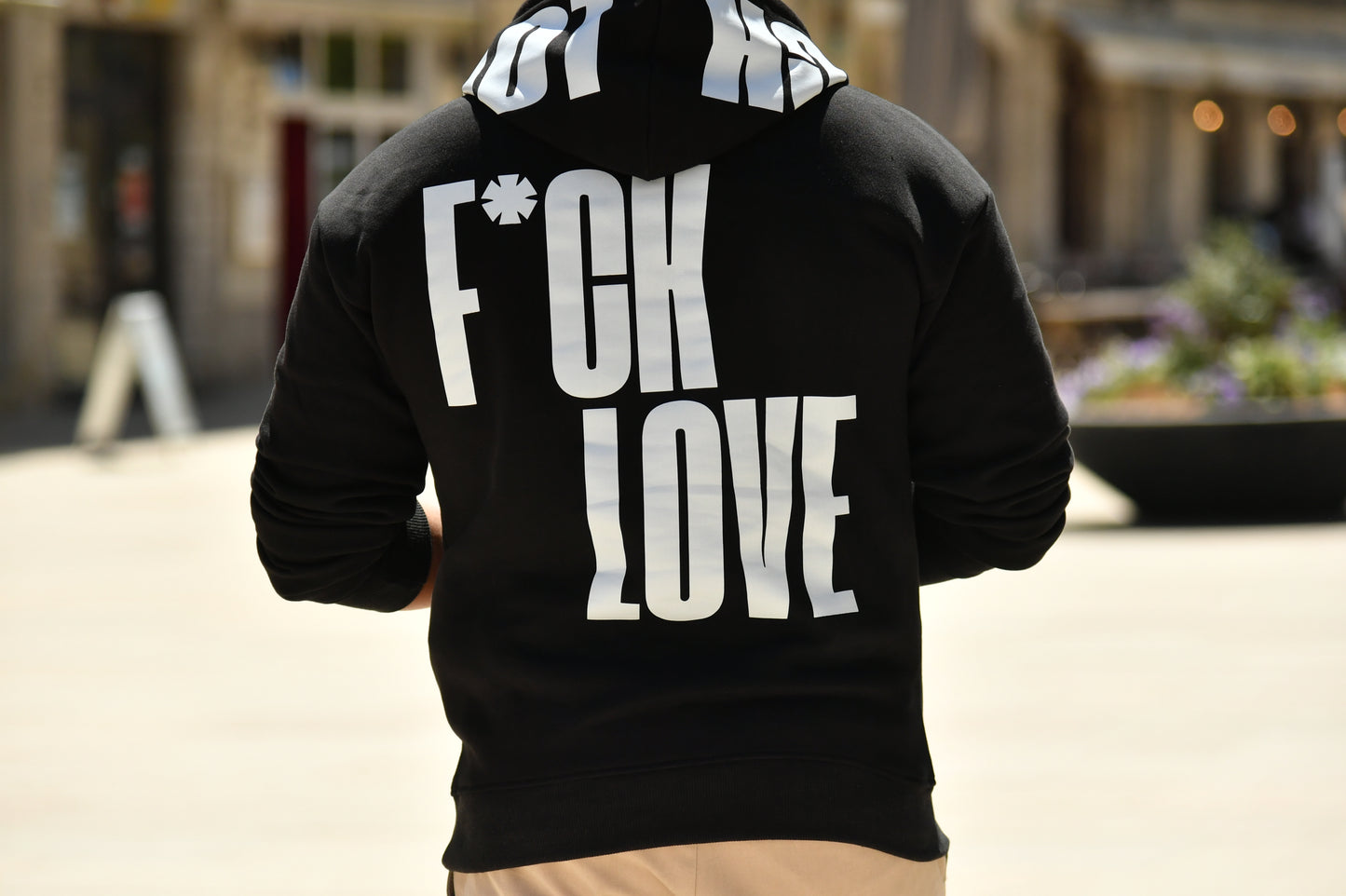 Sweat à Capuche Noir GOUMIN - F*CK LOVE