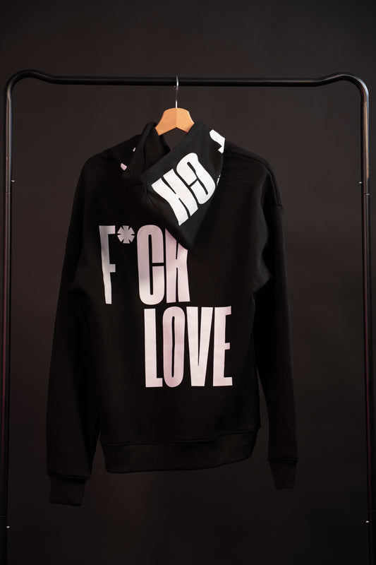 Sweat à Capuche Noir GOUMIN - F*CK LOVE